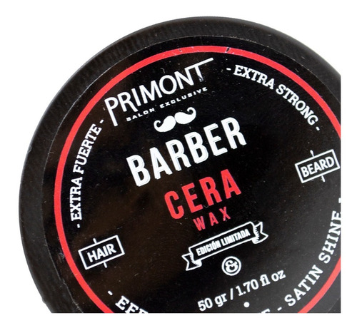 Primont Barber Cera Capilar Efecto Brillo Pelo Barberia 60ml