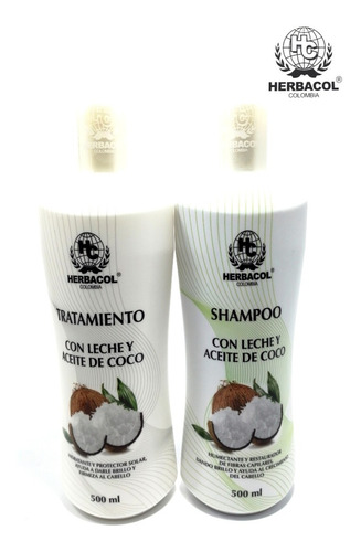 Shampoo Y Tratamiento Con  Leche Y Aceite De Coco