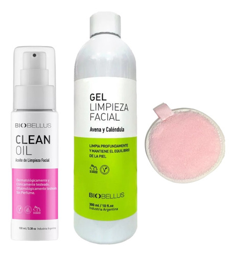 Biobellus Combo Doble Limpieza Facial Clean Oil + Gel Avena