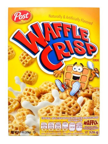Waffle Crisp Cereal Importado Sabor Wafle Miel Maple 326grs.