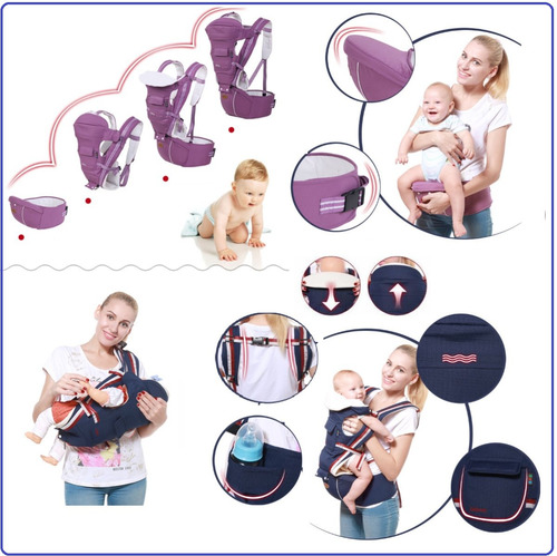 Hermoso Practico Canguro Ergonómico Bebé Multifuncional