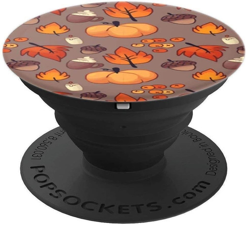 Popsockets Con Imagen De Hojas De Calabazas Color Negro