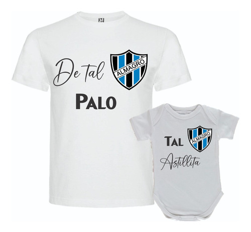 Remera Papá Con Body Bebé Regalo Almagro Todos Los Equipos