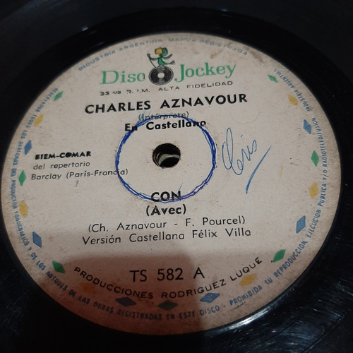 Simple Charles Aznavour Disc Jockey C27