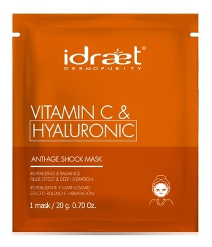 Vitamina C Acido Hialuronico Antiage Shock Mask Idraet 12ml
