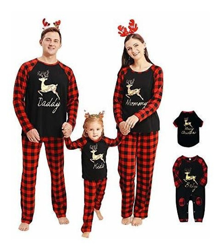 Conjunto Pijamas Navidad Familia Renos Ra 