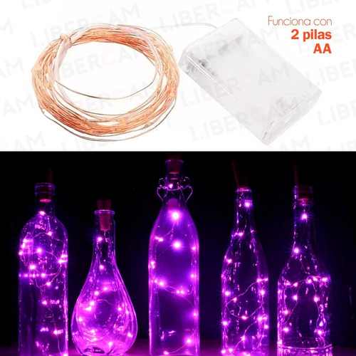 Imagen 5 de 10 de Guirnalda Microled Alambre Luz Led Rgb Amarilla Azul Rosa