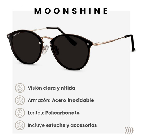 Imagen 4 de 9 de Anteojos Sol Rimland Moonshine Lente Negra