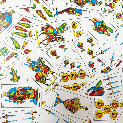 Barajas Españolas Originales Briscas Cards Puerto Rico Color Del Reverso Personaje Inglés