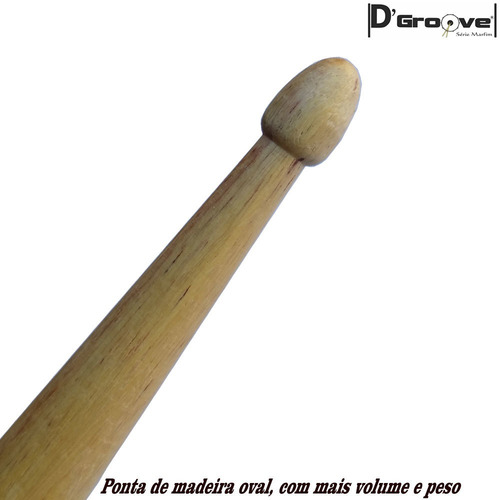 Imagem 3 de 5 de Baqueta Para Bateria 5a D'groove - (marfim)