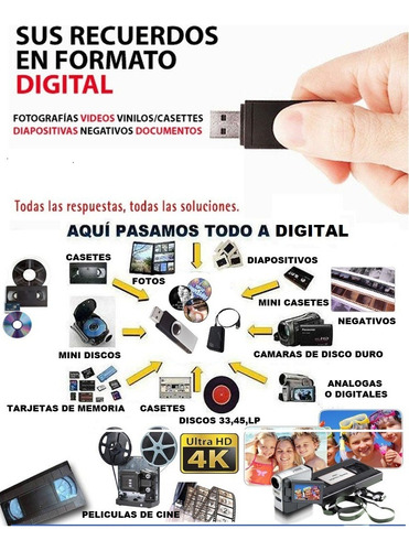 Pasamos A Digital Peliculas  Vhs, Dvd, Minidv, Hi8, D8  