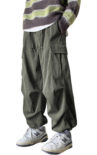 Pantalones De Pana Gruesos Para Hombre, Estilo Retro America