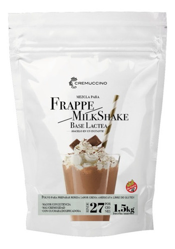 Frappe Milkshake Polvo Base Lactea 1,5 Kg Cremuccino