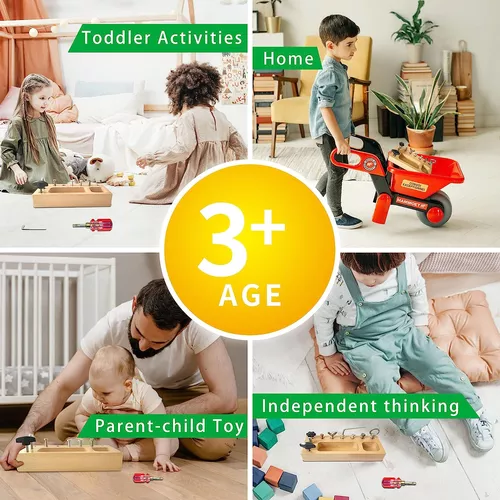 TenFans Busy Board - Juguetes Montessori para niños de 3, 4, 5 años,  juguetes sensoriales, juguetes de aprendizaje preescolar, regalos para  niños