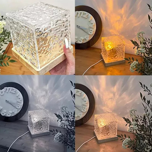 C Lámpara De Dormitorio Decorativa Con Luz Nocturna Con Ondas