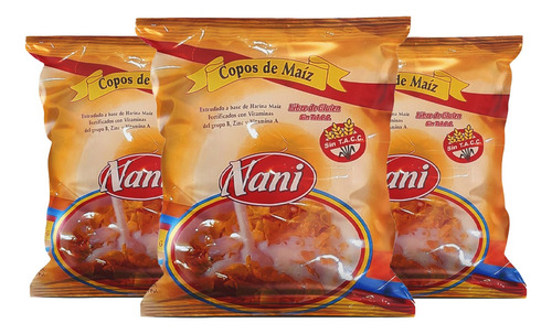 Copos De Maiz Naturales Nani Sin Tacc Cereal Bolsa 150 Gr X3