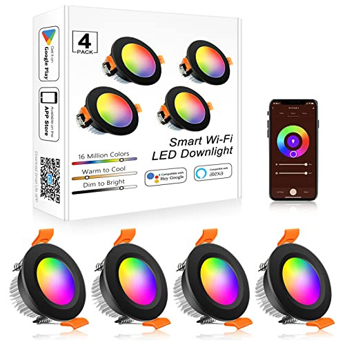 Iluminacin Empotrada Led Wifi 5w, Compatible Con Alexa Y Goo