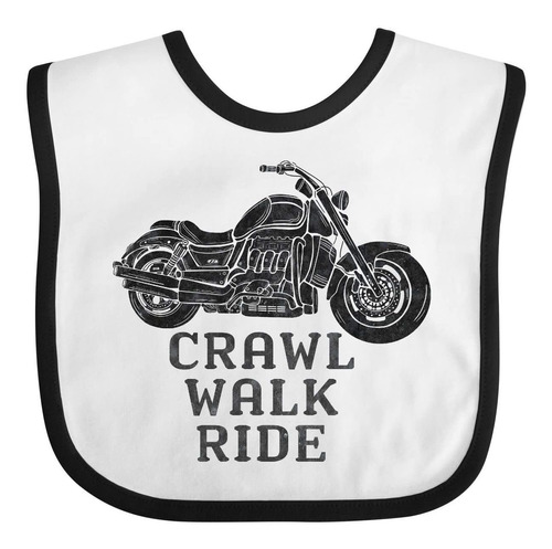 Inktastic Crawl Walk Ride 3ba76 - Babero Para Motocicleta, .