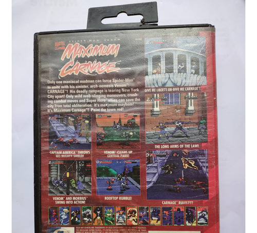 Spider- Man And Venom: Maximum Carnage Sega Genesis (Usado)
