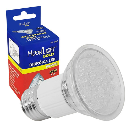 Lâmpada Led Jdr 127v Branco Quente E27 Substitui Par 20 5 Pç