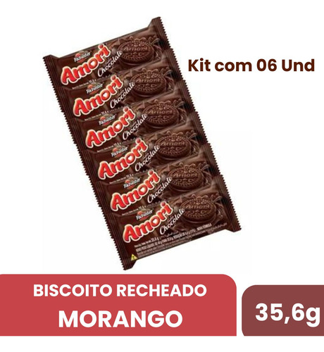 Kit 06 Und Bisc Recheado Amore Richester Chocolate 35,6g