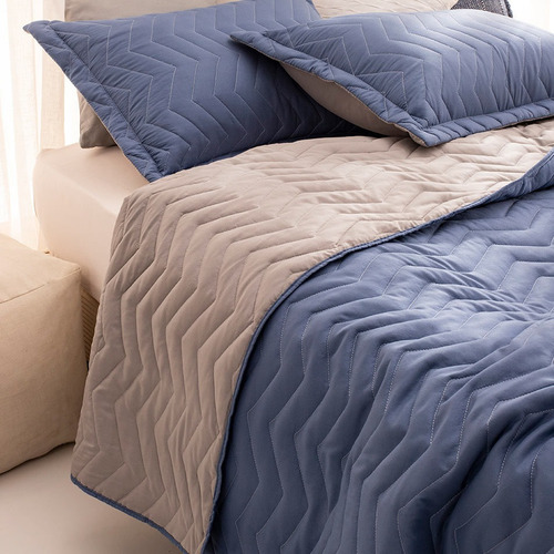 Imagen 4 de 9 de Cubrecama Cover 2 Plazas Reversible Liso Colores