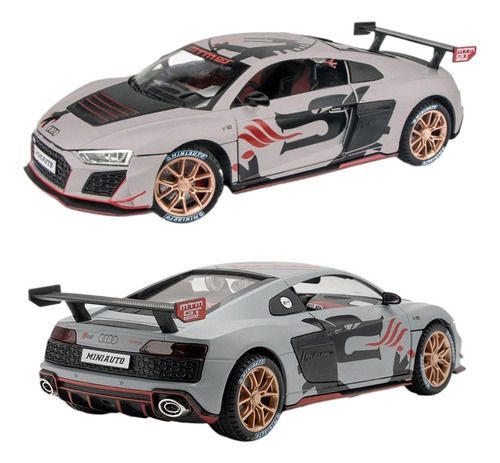 Mini Coche Metálico Audi R8 Mtm Versión Pista Personalizada