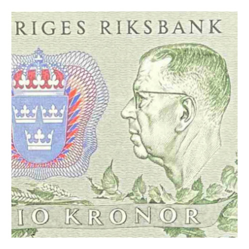 Suecia - 10 Kronor - Año 1980 - P #52 - Gustaf Vi