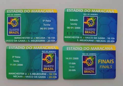 Lote 4 Ingresso Futebol Vasco Mundial De Clubes Fifa 2000