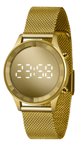 Relógio Lince Feminino Styles Digital Dourado Ldg4648l-cxkx