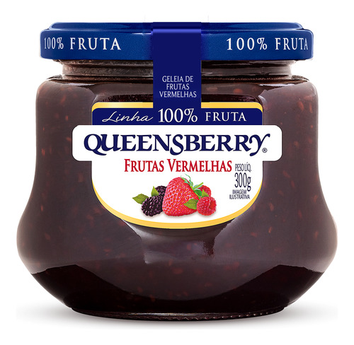 Geleia Queensberry 100% Fruta Frutas Vermelhas 300g