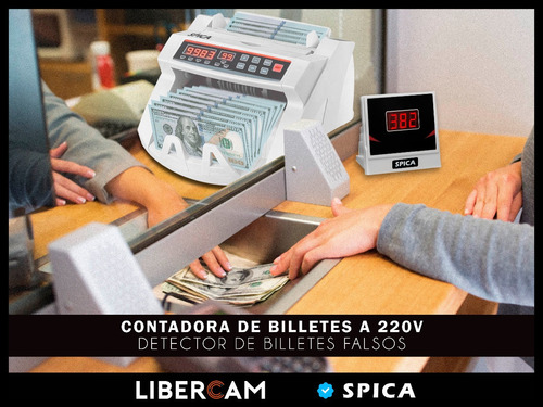 Imagen 9 de 10 de Contadora De Billetes Spica Sp-c20 Detecta Dinero Falso