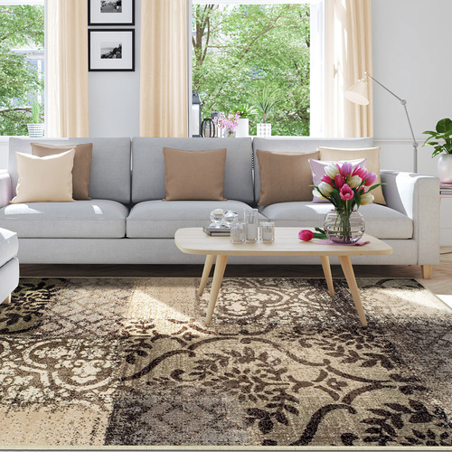 Superior Bristol Collection - Alfombra De Retazos, Beige/ma.