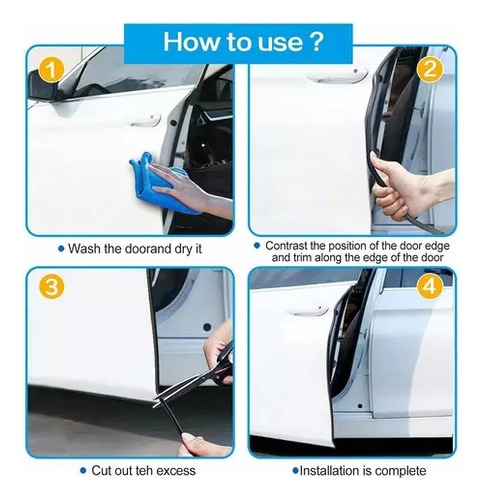 5m Protector Moldura Borde Puerta Sello Hule Moldura Auto