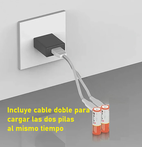 Paquete De 2 Pilas Recargables De Alta Capacidad Aa 2350 Mah