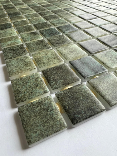 Mosaico Veneciano Okoze 629-25 Piscina Spa Fuente 2.03m² Verde Musgo