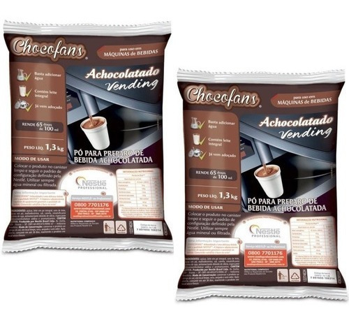 Achocolatado Vending Chocofans 2x1,3 Kg - Nestlé