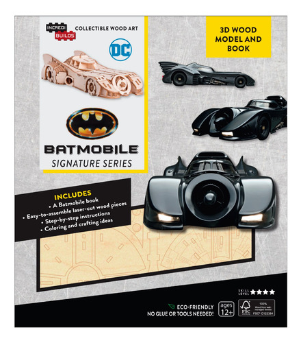 Batmobile Signature Libro Y Modelo  Armar 3d-madera