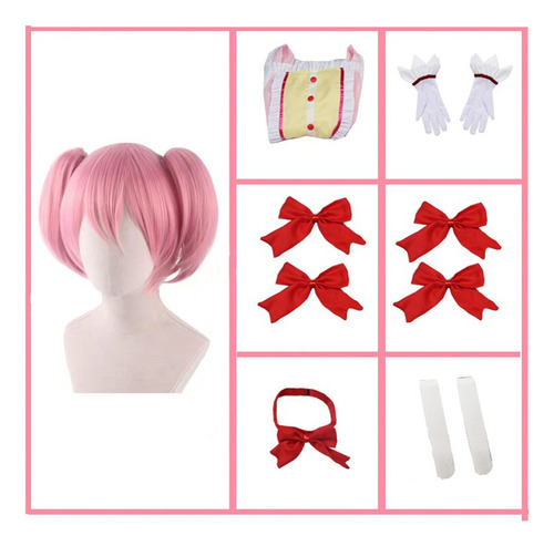 Peluca Para Cosplay De Dress Puella Magi Madoka Magica Kanam