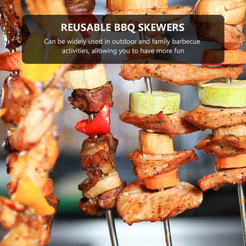 Brochetas De Camarones, Aguja De Cola De Ganso De Acero Inox