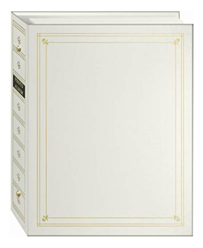 Pioneer Photo Albums 3-ring Bound White Leatherette Cover Color Blanco