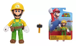Super Mario Muñeco Juguete Nintendo Luigi Builder Figura