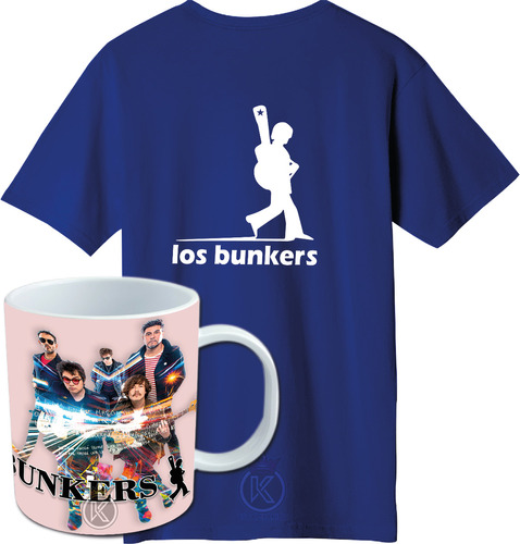 Polera Los Bunkers + Tazon - Banda Chilena - Estampaking