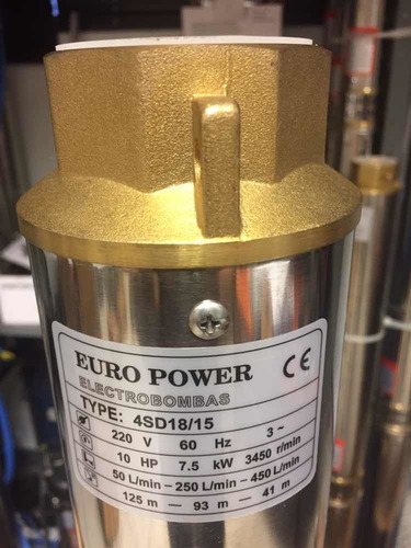 Bomba Pozo Profundo Europower 10 Hp, 220 Volts. Trifásica 4