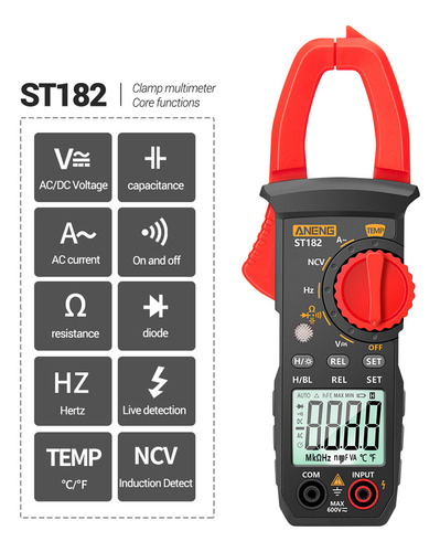 Aneng St182 Pro.medidor De Pinza De Corriente Ca Digital 4