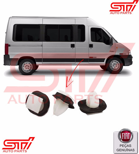 Presilhas Fixação Friso Lateral Ducato Kit 10 Peças Original