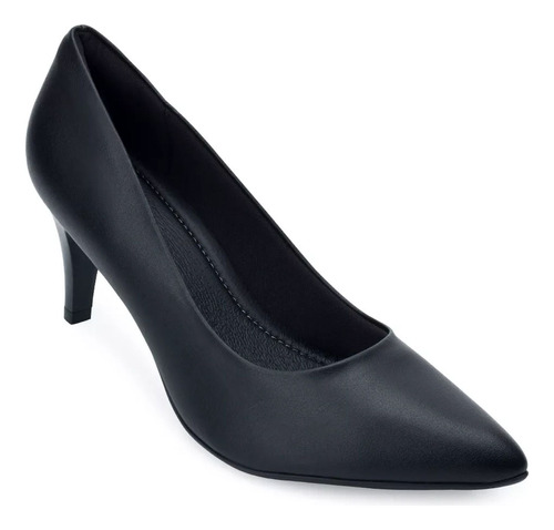 Sapato Feminino Piccadilly Salto Fino Scarpins 745035 Preto