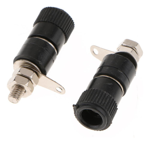 10 Unidades Conector Banana De 4 Mm Poste De De Negro