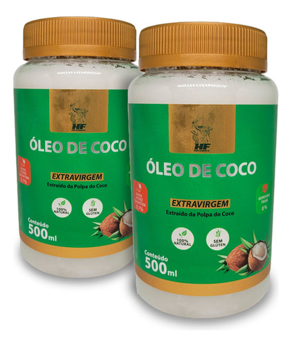2x Oleo De Coco 500ml Extravirgem Organico Veg. Macrophytus