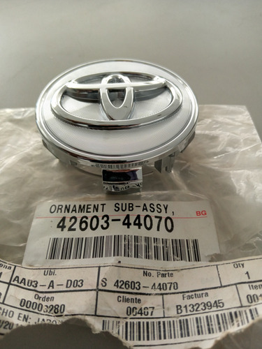 Tapa Centro Rin Toyota Camry 3,5 Original 2006/08